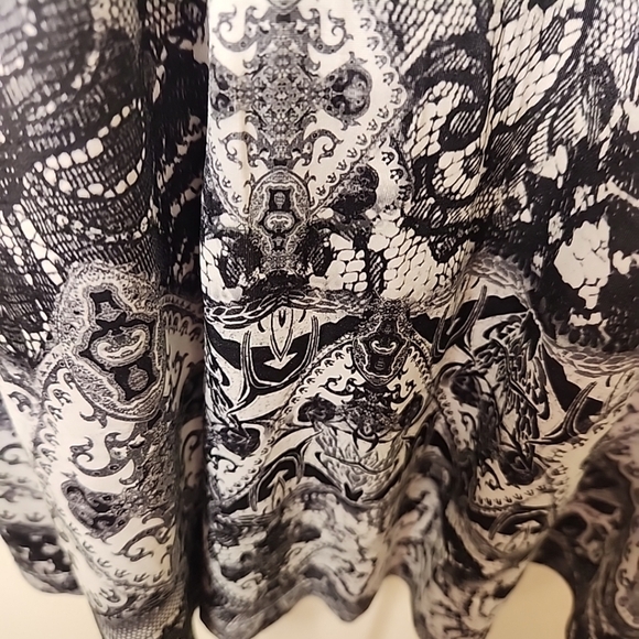 Apt.9 Women's Sleeveless Black Gray Geometric Pattern Animal Print Dress Size XS - Picture 9 of 13